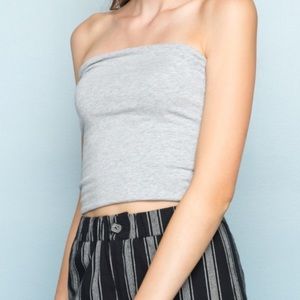 Brandy Melville Gray Tube Top